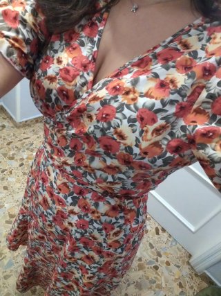 Vestido floral cruzado de la t. 40 a 46