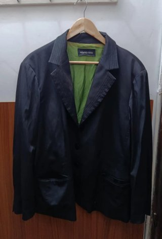 Abrigo Elena Miró Mujer Talla 56 Negro/Verde