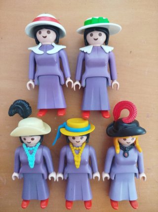 Playmobil Lote Mujer Victoriana Serie Rosa Western
