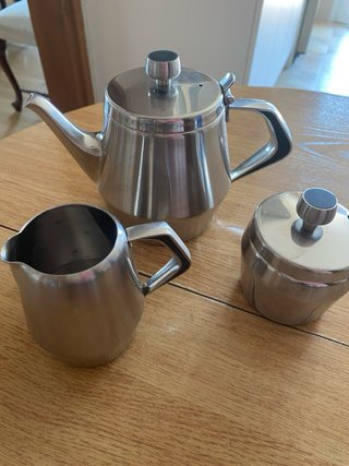 Conjunto Te Inox 18/8 y Ébano