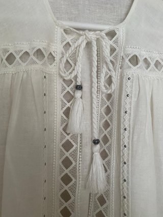 Chaqueta Zara Blanca Bordada