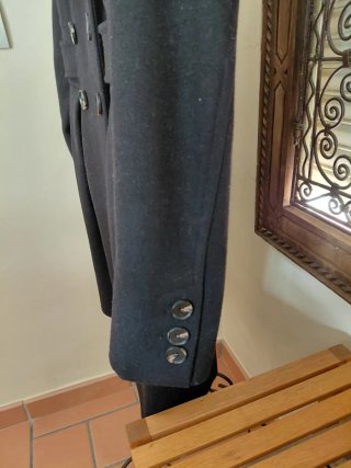 Abrigo largo negro mujer