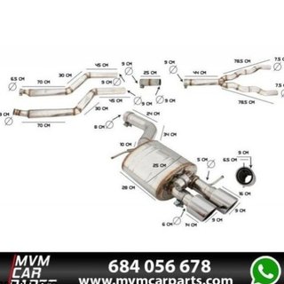 Sistema de escape deportivo completo para BMW Seri
