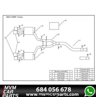 Sistema de escape deportivo completo para BMW Seri