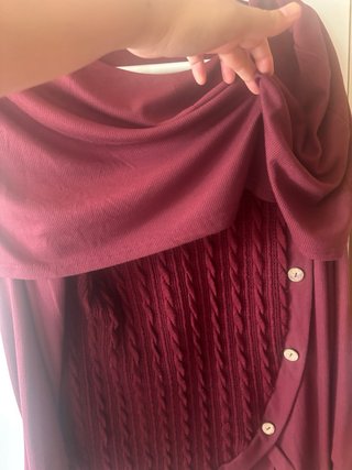 Jersey mujer cuello drapeado talla única