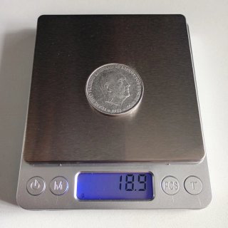 PLATA llavero moneda 100 ptas