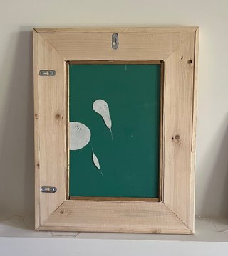 Specchio con cornice in legno artigianale