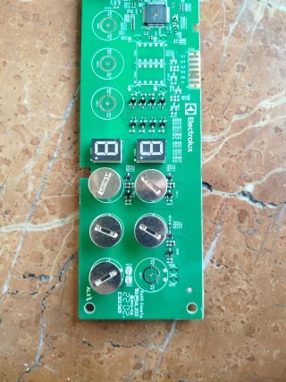 Módulo touch configurado Zanussi