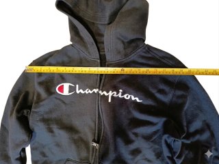 Sudadera Champion Negra con Cremallera