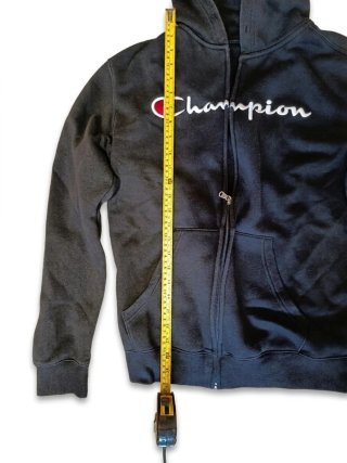 Sudadera Champion Negra con Cremallera