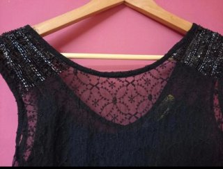 Vestido negro Stradivarius Talla S