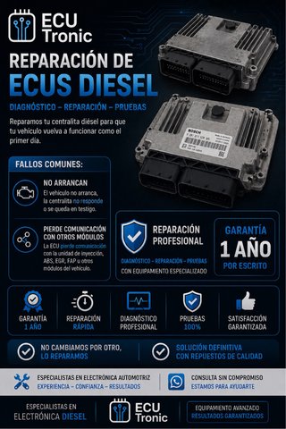 Reparación / Sustitución ECU Diesel