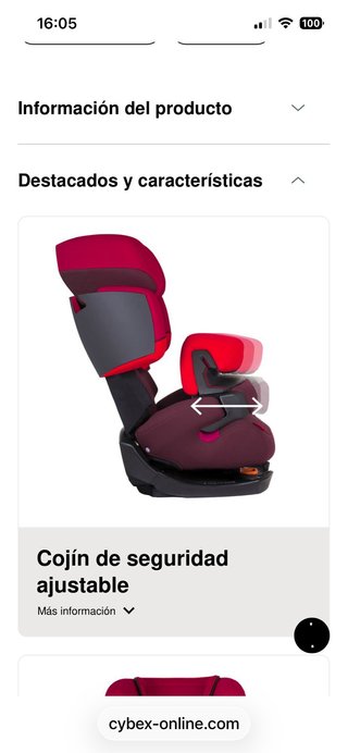 Silla coche Cybex 9-36kg