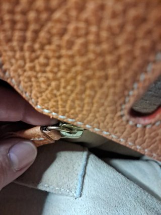 Bolsa Jarina. Model tipo Hermes  naranja oscura.