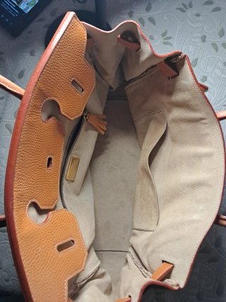 Bolsa Jarina. Model tipo Hermes  naranja oscura.
