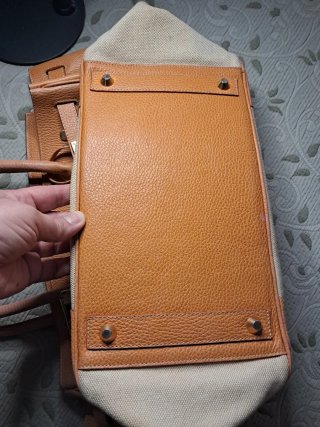 Bolsa Jarina. Model tipo Hermes  naranja oscura.