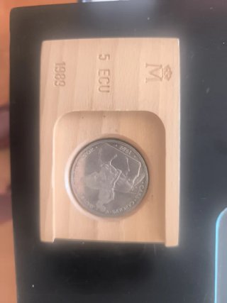 Moneda 5 ECU Plata Ley Carlos V
