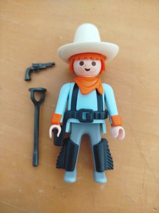 Playmobil Vaquero 3801 Vaca Longhorn Pelirrojo