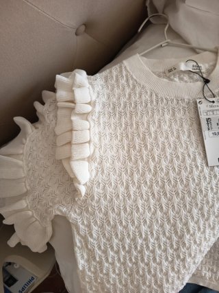 Camiseta Sfera volantes blanca Talla S