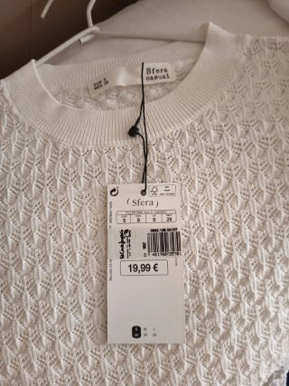 Camiseta Sfera volantes blanca Talla S