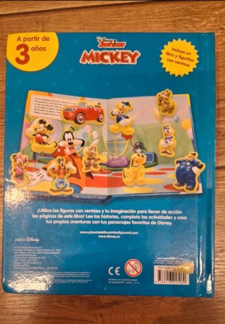 Libro Cuentos Disney Mickey Figuras Ventosa