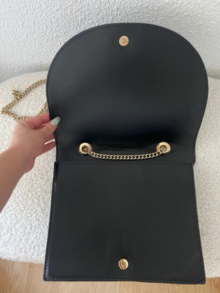 Bolso Negro Zara Cadena Dorada