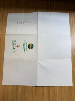 Scatola Rolex Vintage con Certificato