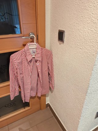 Camisa Tommy Hilfiger Rayas Rojas Talla S