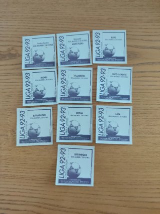 Cromos Real Madrid 92/93
