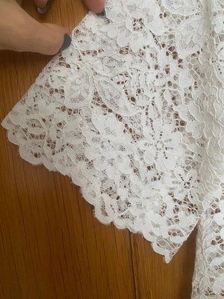 Camisa Zara encaje blanco