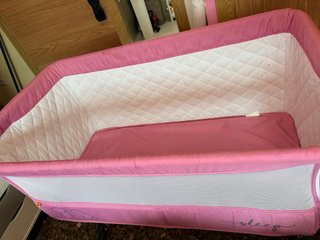 Minicuna colecho rosa con nube