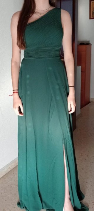Vestido fiesta verde T. 38-42 Nuevo