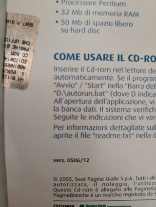 CD-ROM Pagine Bianche 2005/06
