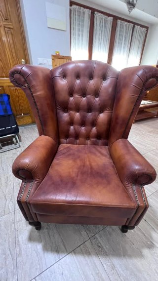 Sillón de piel Chester