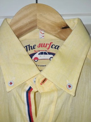 Camisa lino amarilla Surfcar talla M