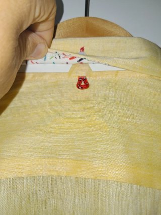 Camisa lino amarilla Surfcar talla M