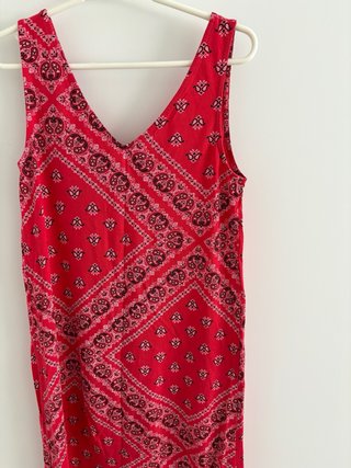 Vestido estampado bandana rojo