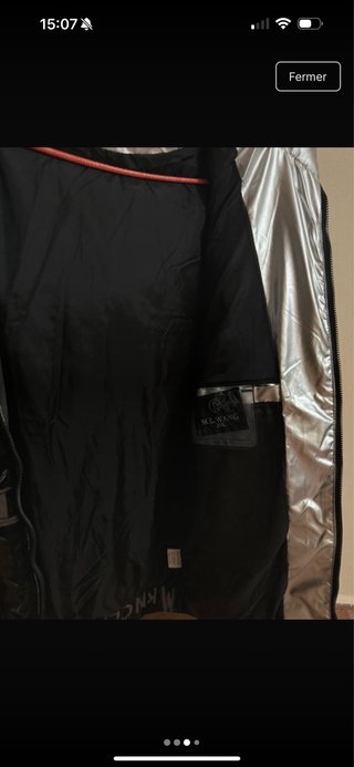 Doudoune Moncler Negra Brillante