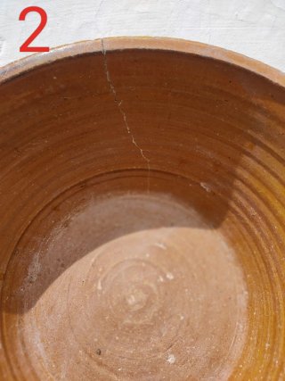 Lebrillos de barro antiguos (3 unidades)