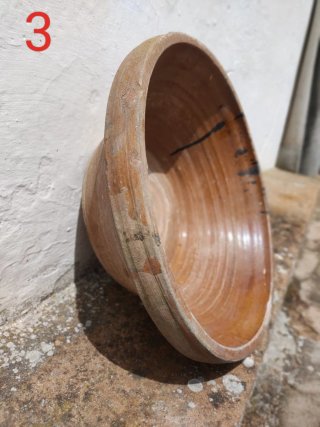 Lebrillos de barro antiguos (3 unidades)