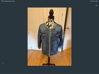 Chaqueta vaquera perlas y cristal