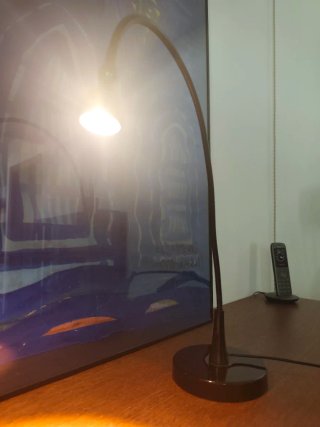 Lámpara LED flexible negra de escritorio