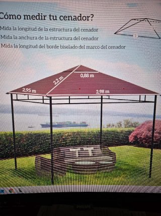 Toldo Pérgola Outsunny 3x3 Beige Nuevo