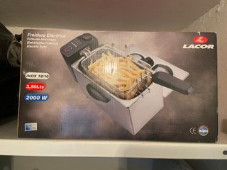 Freidora Eléctrica Lacor 3,5L 2000W INOX 18/10
