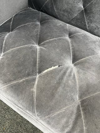 Sofá Vintage Terciopelo Gris Oscuro