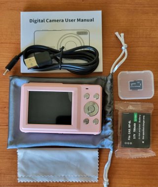 Cámara Digital Compacta 44MP Rosa para niños