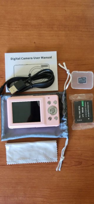 Cámara Digital Compacta 44MP Rosa para niños
