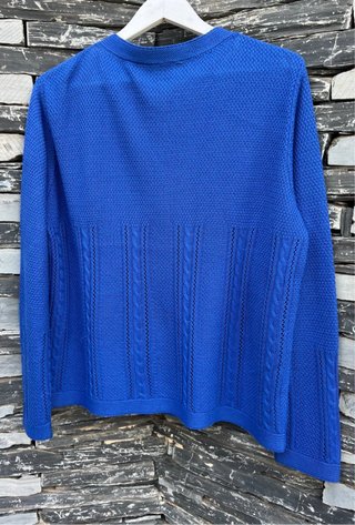 Chaqueta de punto azul mujer