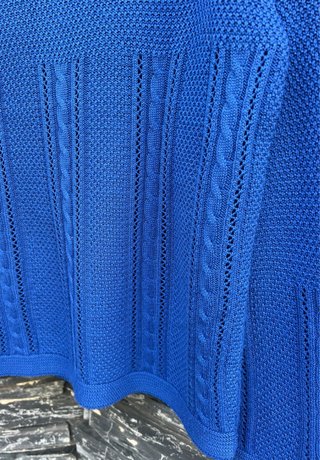 Chaqueta de punto azul mujer