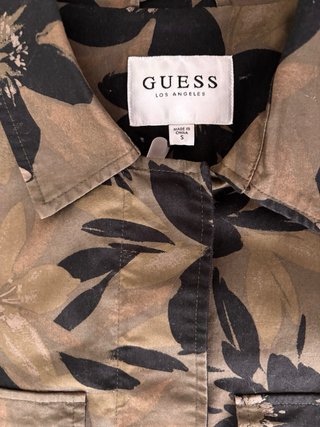 Chaqueta Guess flores verde y negro Talla S